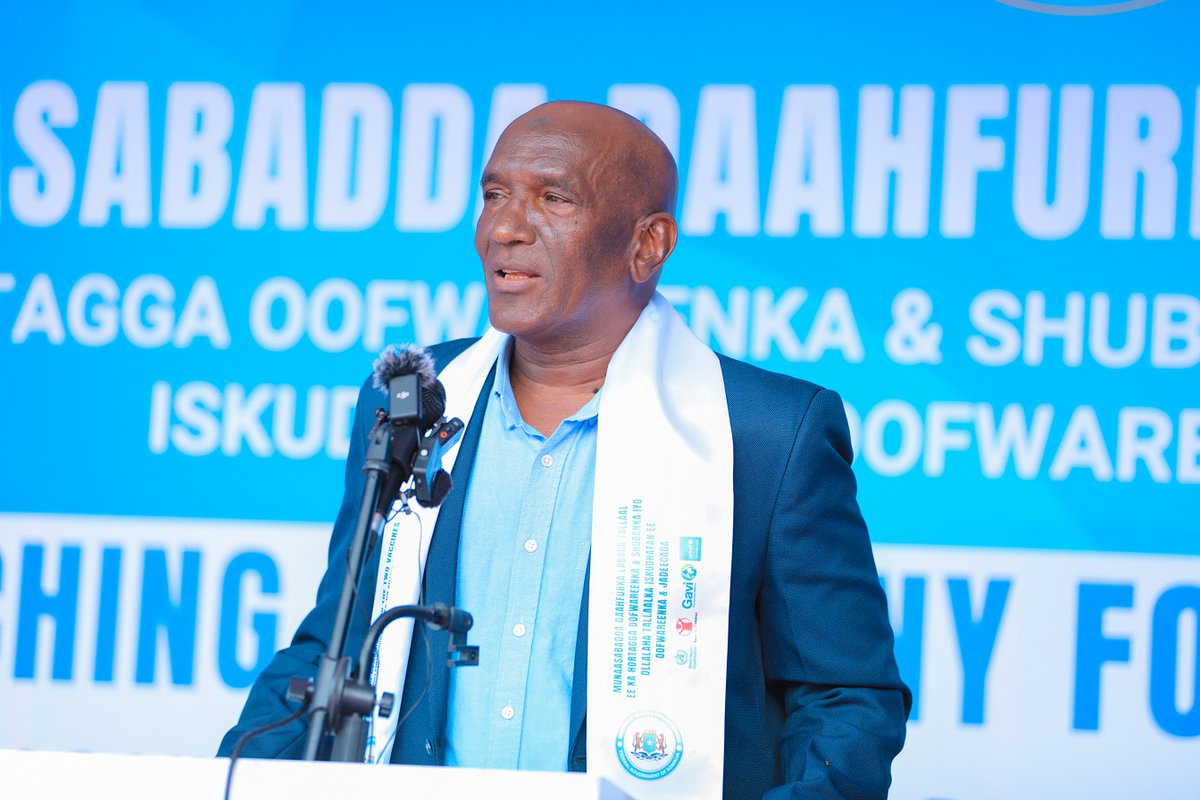 “This is more than just a vaccine launch, it is a promise to Somalia’s children that their lives matter, their health matters,” said WHO Representative a.i in Somalia, Dr Kamil Mohamed Ali. <a href="/MoH_Somalia/">Ministry of Health- Somalia</a>,  <a href="/WHOEMRO/">WHO Regional Office for the Eastern Mediterranean</a>, <a href="/WHO/">World Health Organization (WHO)</a> , <a href="/gavi/">Gavi, the Vaccine Alliance</a>, <a href="/unicefsomalia/">UNICEF Somalia</a>