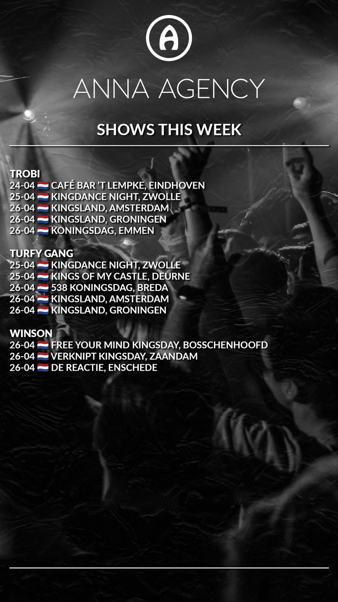 Shows this week by Anna Agency