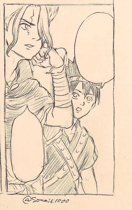 適当に描いて1ページ漫画で今日あげようと思ったらやっぱりここも描きたいと3、4ページ予定になってしまって未完。久しぶりに🚀描いてる気がします 