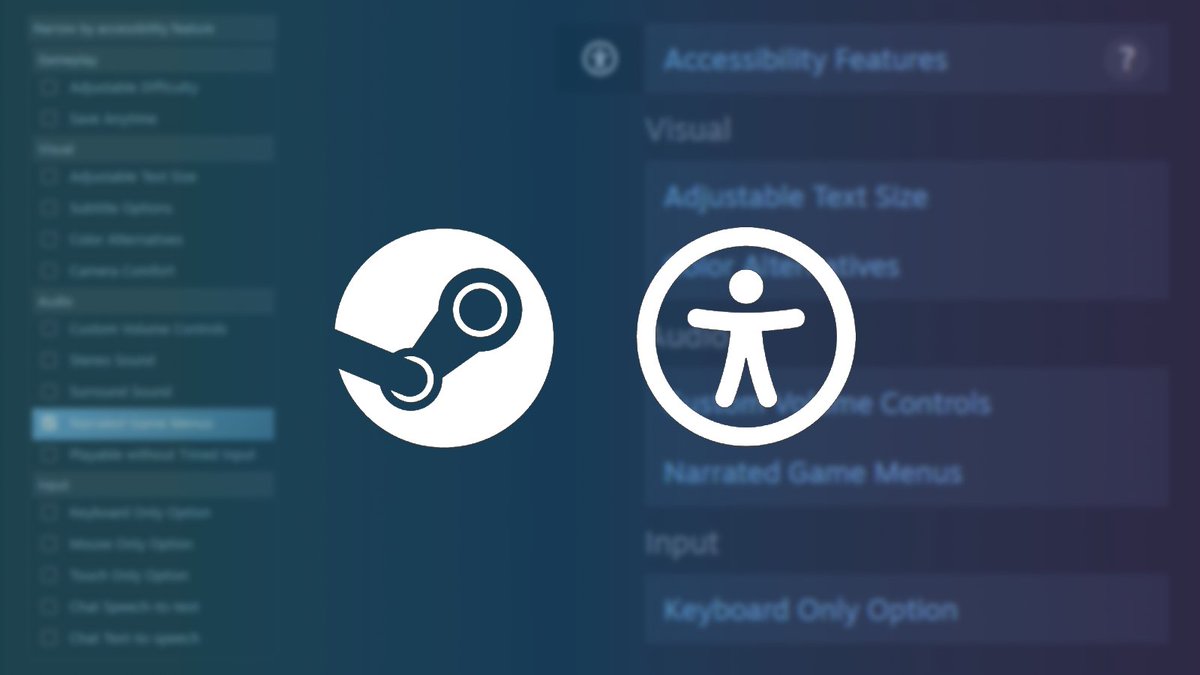 CanIPlayThat's tweet photo. Valve announced accessibility tags for games in Steam, to make it easier to find games matching players' needs.

The tags are similar to those from the Accessible Games Initiative, but different descriptions and criteria might cause confusion.

https://t.co/ci1NriPHfM https://t.co/Jxyc0KVOYR