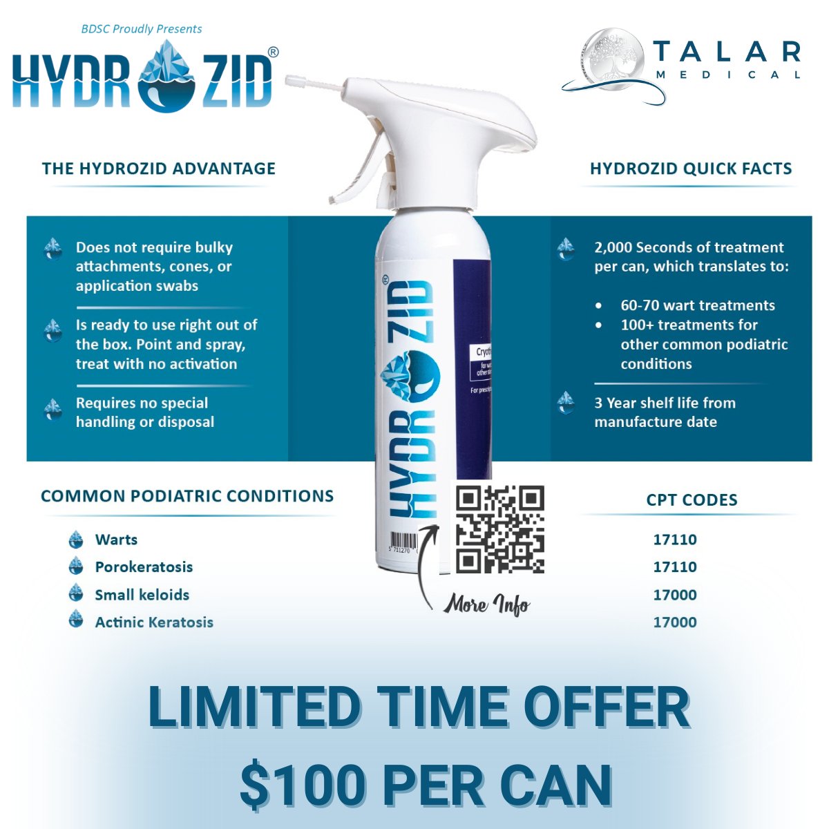 Talar Medical (@talarmedical) on Twitter photo 🚨 Spring Sale Alert! 🚨 Stock up on Hydrozid for just $100 a can for a limited time! Don't miss this deal - Reach out to 478-718-7497 or hydrozid@bdsccompany.com to order! 🦶💨 #TalarMedical #Hydrozid #SpringSale 🚨 Spring Sale Alert! 🚨 Stock up on Hydrozid for just $100 a can for a limited time! Don't miss this deal - Reach out to 478-718-7497 or hydrozid@bdsccompany.com to order! 🦶💨 #TalarMedical #Hydrozid #SpringSale