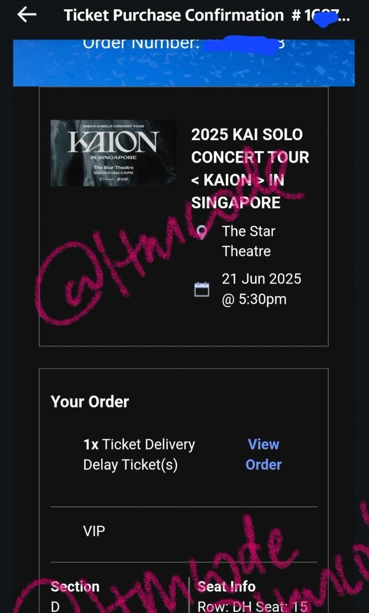ltmcode's tweet photo. [ HELP RT 🇸🇬 ] WTS / LFB : 2025 Kai in singapore KAION
- VIP x1 SGD296
- Section D, Row H
- all benefits are yours
- can deal f2f meetup if you'd like!

RFS; i don't have an off day... and i can't change my off day...

#kai #kaion #kaioninsg #kaion_in_singapore #kaion_in_sg #exo https://t.co/dqw5z2QUtC
