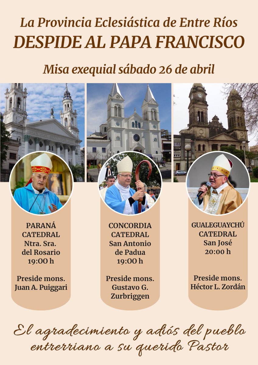 Despidamos juntos a <a href="/Pontifex_es/">Papa León XIV</a> 
<a href="/EpiscopadoArg/">Conferencia Episcopal Argentina</a>
