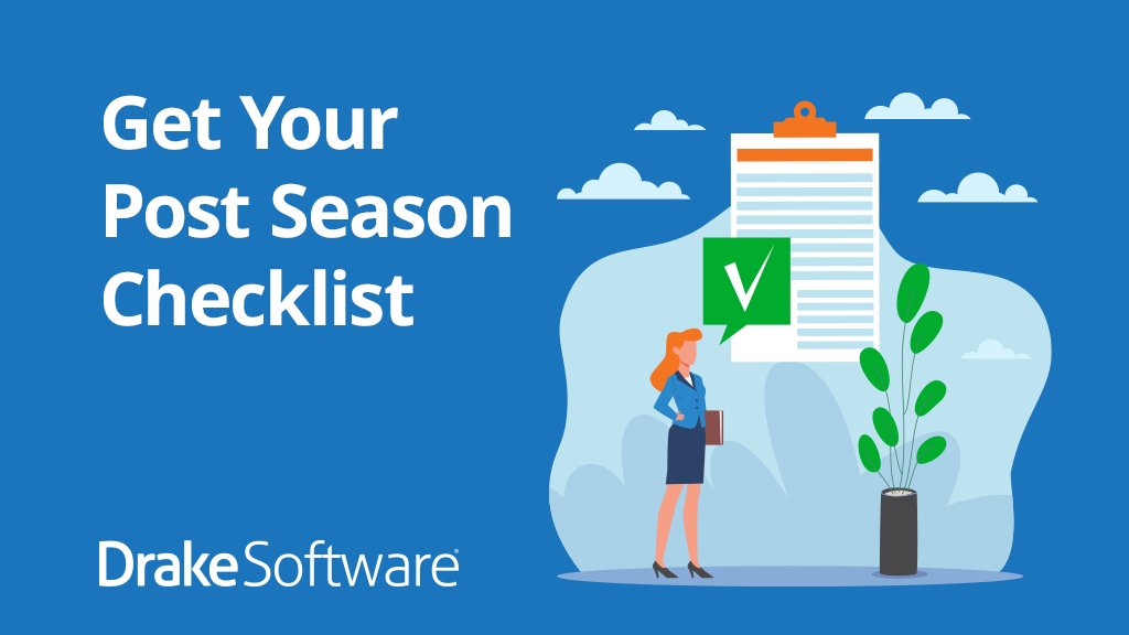 DrakeSoftware's tweet image. Close out #tax season strong and get ready to crush the next!

Download our end-of-season checklist made just for tax pros. Prep smart, finish strong. ow.ly/uRiY50VwQso

#TaxSeason #TaxProTips #TaxProSoftware #DrakeSoftware