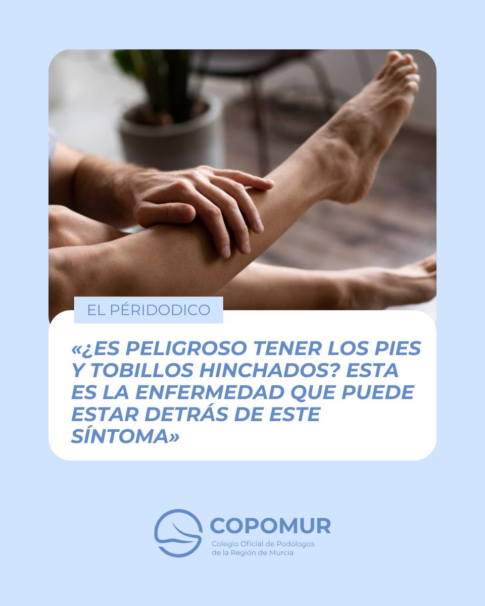 ¿Es peligroso tener los pies y tobillos hinchados? Esta es la enfermedad que puede estar detrás de este síntoma
Vía <a href="/elperiodico/">El Periódico</a> 
elperiodicoextremadura.com/salud/guia/202…

#COPOMUR #CuidadoDeLosPies #Podología #Prevención #SaludPodológica