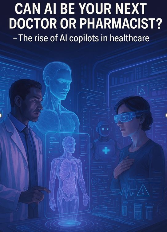 Can AI Be Your Next Doctor or Clinical Pharmacist? – The Rise of AI Co-pilots in Healthcare

Artificial Intelligence (AI) is not only assisting—it's co-diagnosing, triaging, and even documenting clinical notes and drug information in medical practice and clinical pharmacy,
