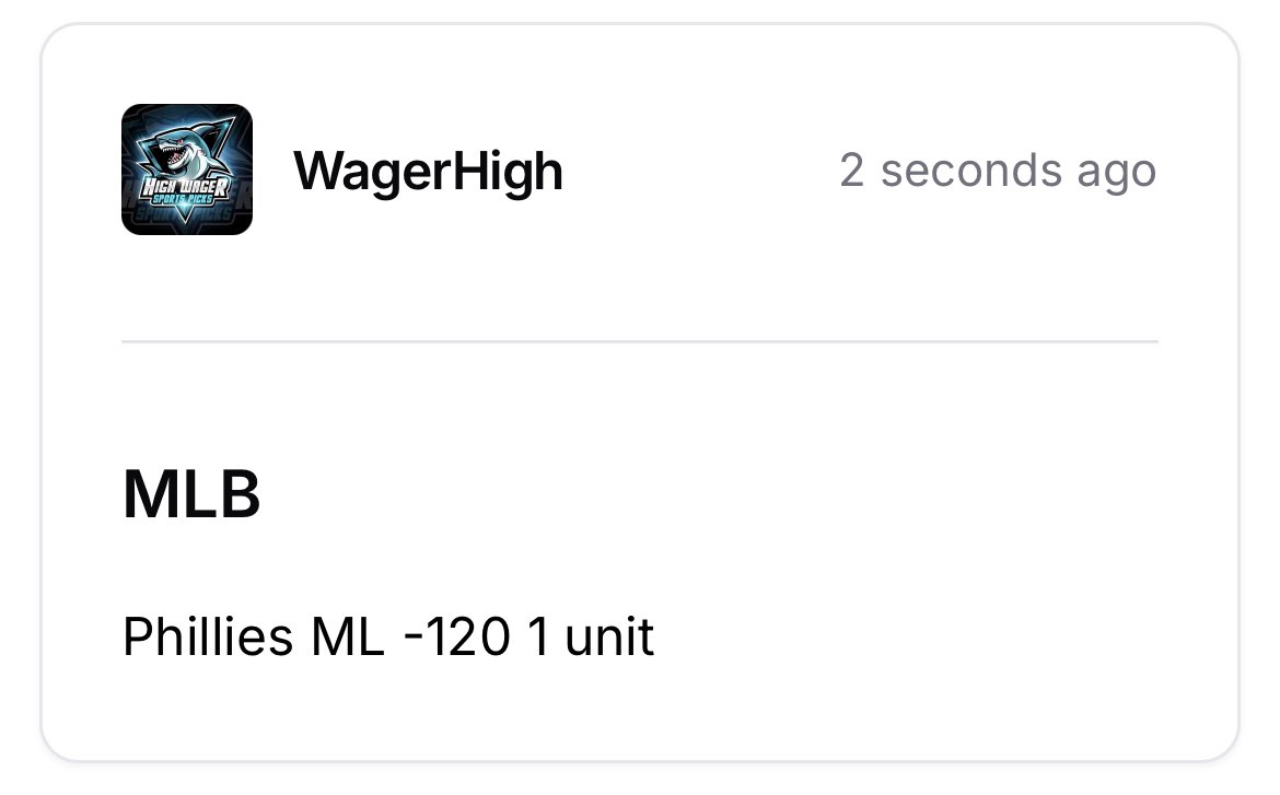 WagerHigh's tweet photo. MLB Free Play 

Use our code to get locked in. MLB has been on a crazy run. Get plays in real time. 

https://t.co/9UC2fD6F6A https://t.co/WFM3cLvi9T