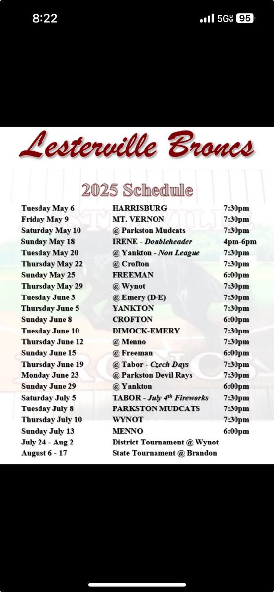 Lesterville Broncs tweet media