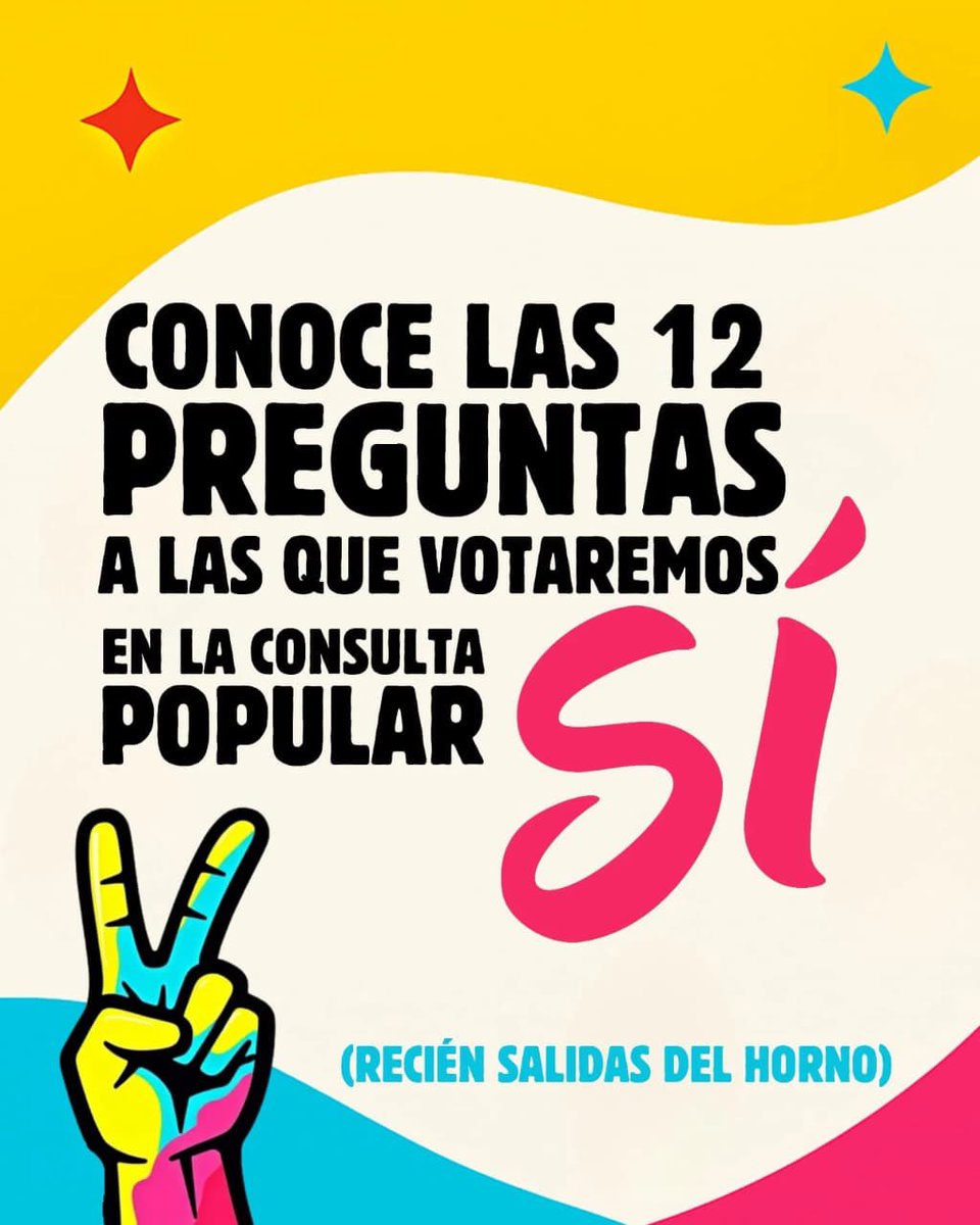 LaKrupskaya2101's tweet photo. ¿Conoce Usted las 12 preguntas que votaremos en la consulta popular? Aquí les dejo la infografía para que se la roten a toda la familia, amigos. Llenemos las redes de la info y evitemos la desinformación. #SíATodo #ConsultaPopular https://t.co/Z48mDtKznK