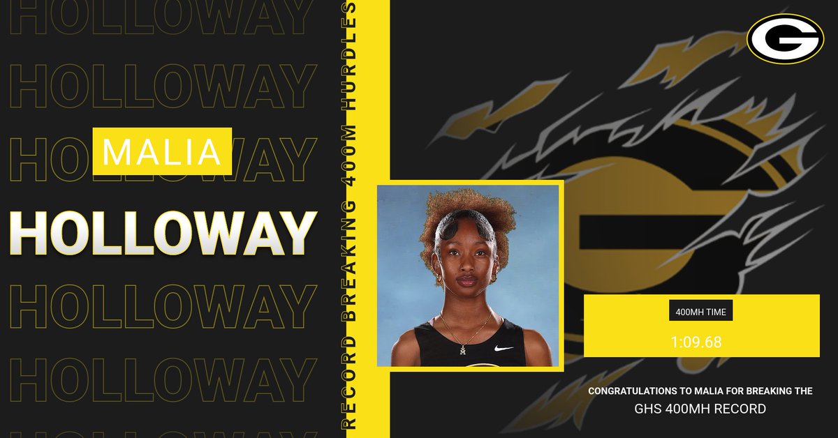 GHS_Track23's tweet image. Congratulations to Malia Holloway and Charlie Fennell for both breaking GHS Track &amp;amp; Field Records!