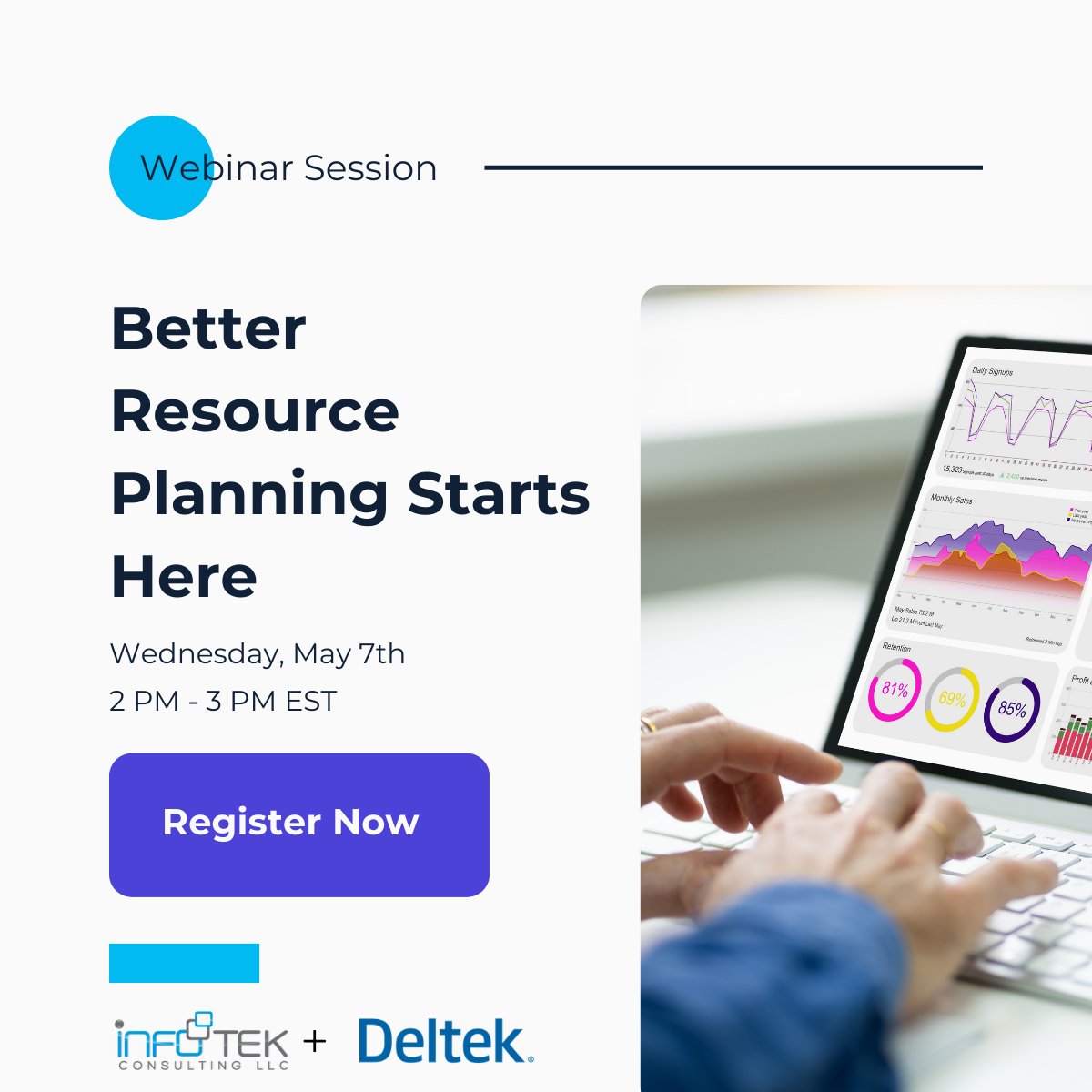 Planning people across projects shouldn’t be a guessing game.
Join <a href="/InfotekConsult/">Infotek Consulting</a>  and <a href="/Deltek/">Deltek</a>  for a live walkthrough of Replicon Resource Management — built to help project teams forecast, align, and stay compliant.
 May 7 @ 2:00 PM ET
 Register here: zurl.co/BV2dv
