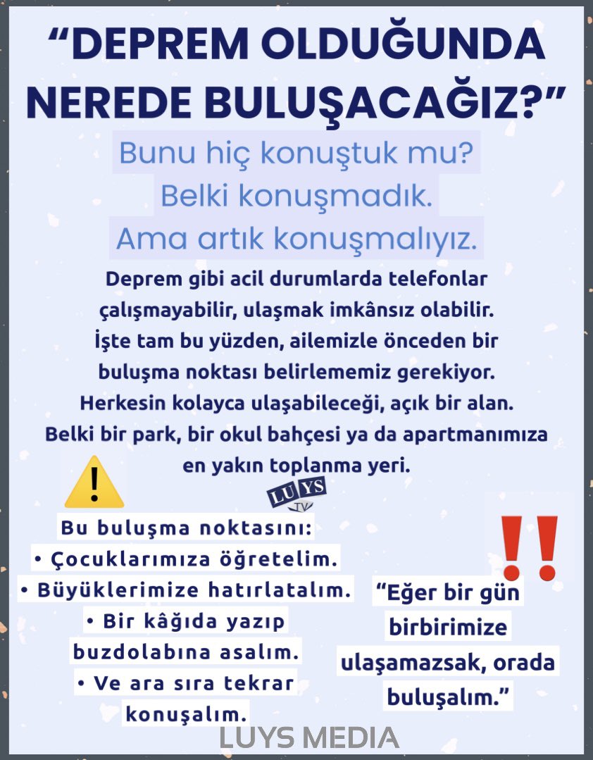 ⚠️ Acil Durumlar İçin İletişim Planı