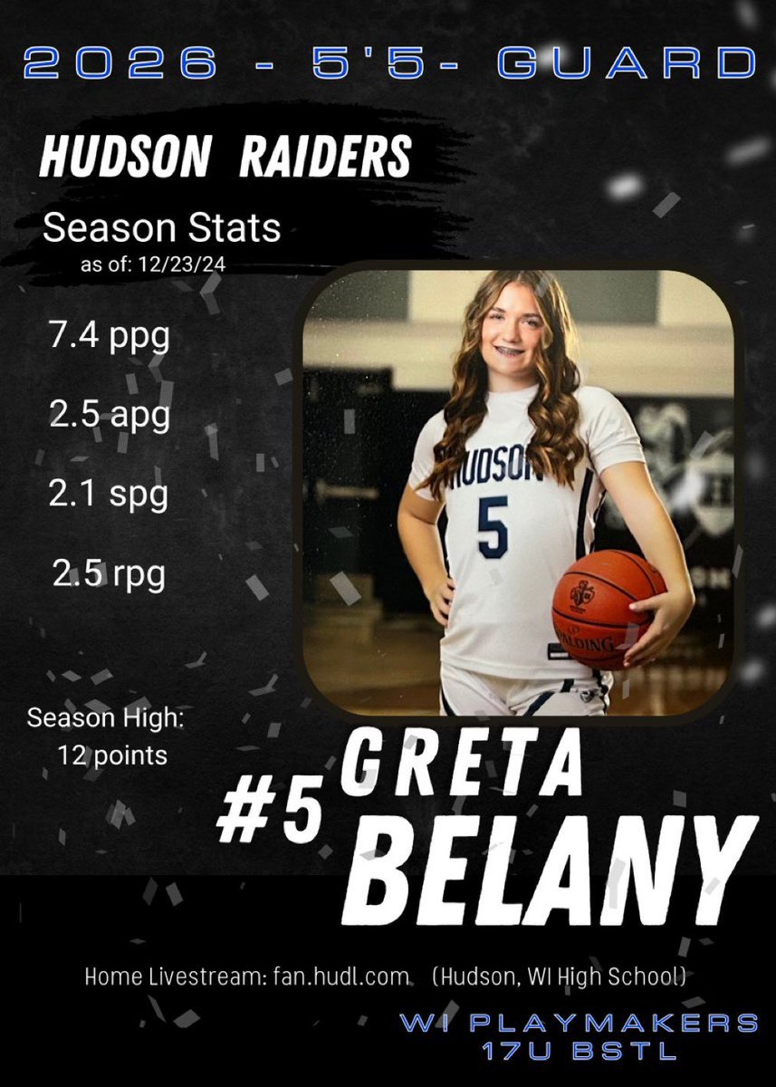 Greta Belany [5’5, G, Hudson HS] is raining ☔️ down 3’s in her Season Highlights. Check out her video: hudl.com/video/3/187658…
<a href="/gretabelany5/">Greta Belany</a> works until exhaustion and them works some more🥵! 3.6 GPA 📚