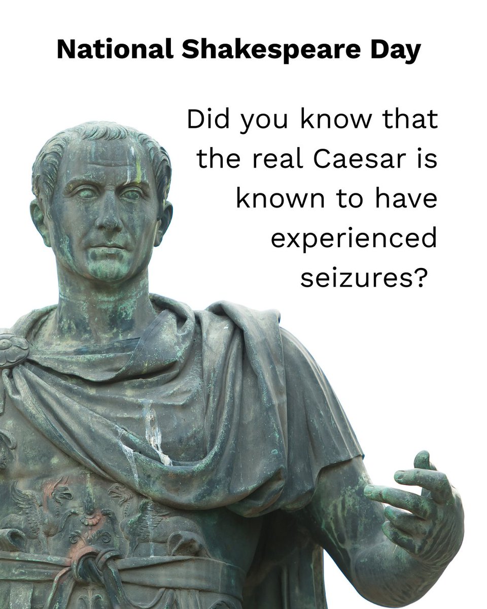 Shall we compare thee to a summer’s day? ☀️ Thou art more lovely and more temperate!
Happy National Shakespeare Day! While scholars ponder references to epilepsy in King Lear &amp; Othello, Julius Caesar most famously depicts it. The real Caesar is known to have experienced seizures.