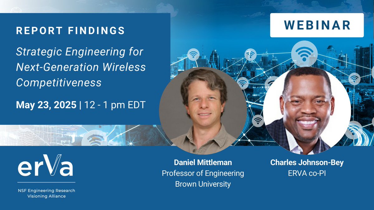 If next-gen wireless technologies are on your mind, be a part of our next webinar, “Strategic Engineering for Next-Generation Wireless Competitiveness,” which explores the recently published report. bit.ly/Wireless-Webin…