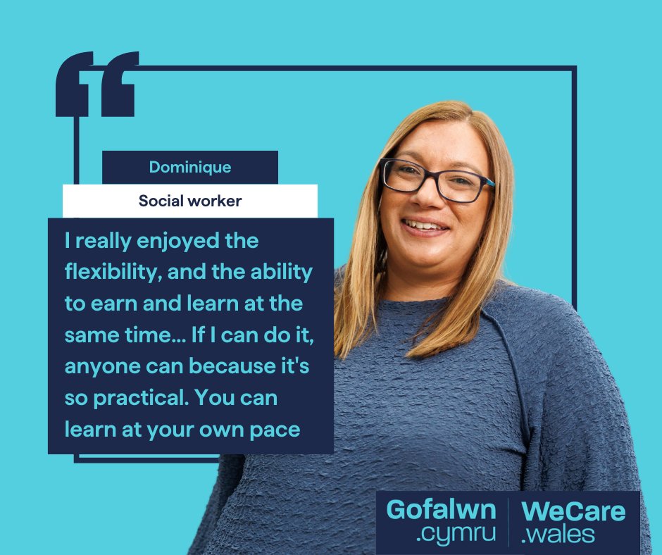 🔈Have you heard about the Social Services Practitioner (SSP) qualification? It's a two-year work-based learning qualification available through apprenticeship framework funding.

Learn more about the qualification and hear about Dominique's experience ➡️ wecare.wales/news/social-se…