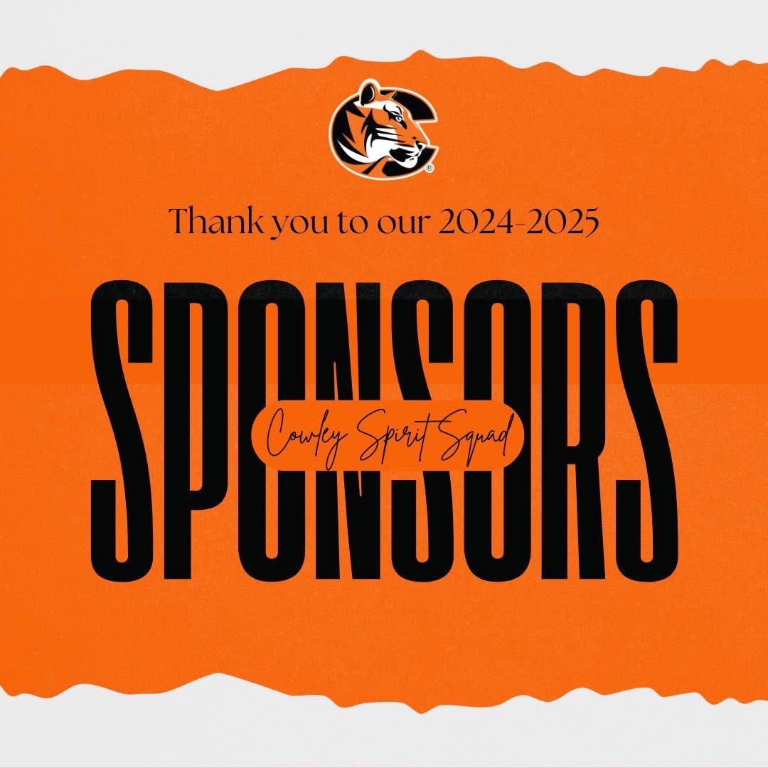 CowleySpirit's tweet image. Thank you to all our 2024-2025 Spirit Squad Sponsors! We appreciate your support!