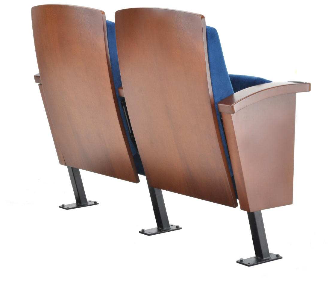 The SERIES® Seating Idea 36 Reveal seat features an elevated wood back, a seat wood, and a Wood Veneer WM20 end panel.