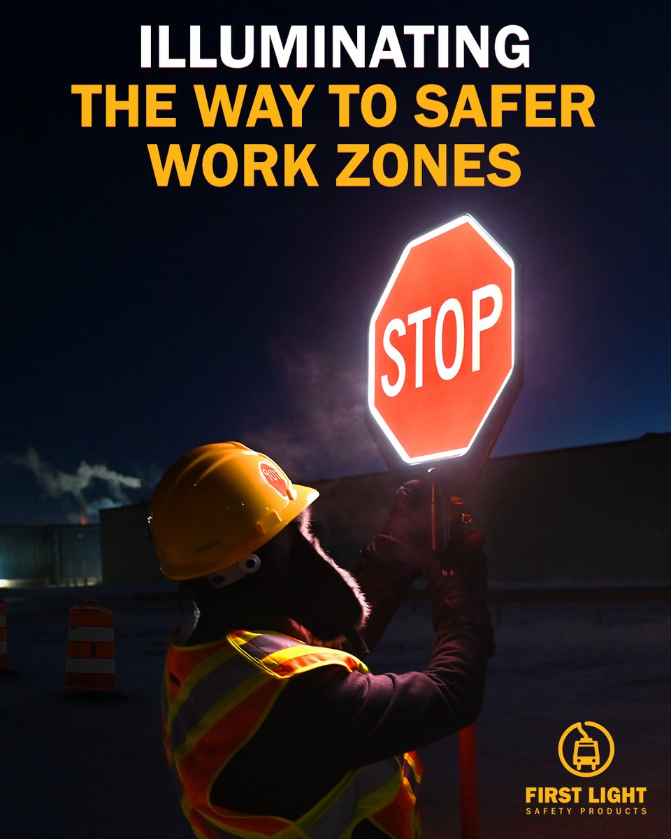 We are passionate about protecting work zone heroes.  

First Light's Illuminated Traffic Paddle delivers unmatched 360° visibility in low light, fog, or glare, so motorists can't miss the signal even in harsh weather conditions. 

Learn more: shorturl.at/LO1Uw