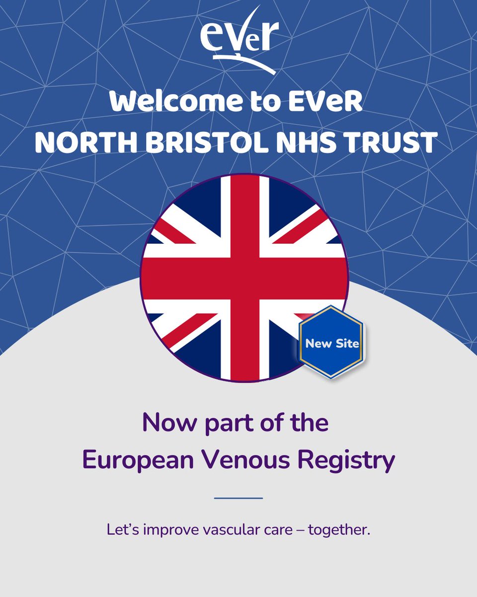📍Welcome North Bristol NHS Trust to EVeR!

We’re excited to announce that one of South West England’s leading teaching hospitals is now live on EVeR — and already enrolling patients.
Their early contributions are helping shape real-world insights into deep venous disease across