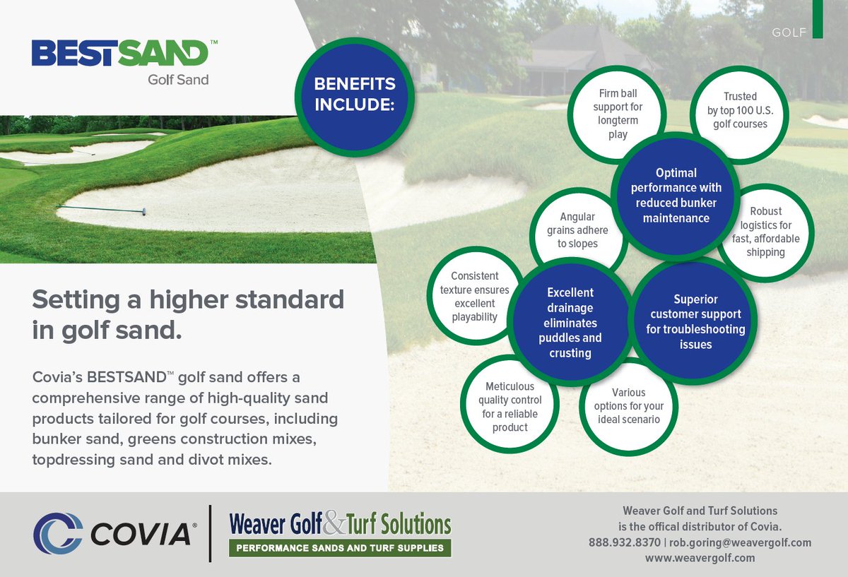 Setting a higher standard in golf sand. <a href="/best_sand/">Best Sand</a> #bunkersand #topdressing #divotmix #contructionmix