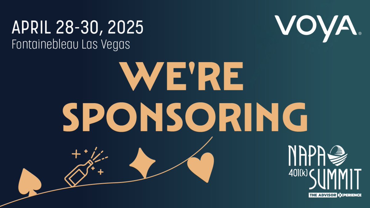 GingerOBrennan's tweet photo. Voya is sponsoring at NAPA 401(k) Summit.  Recharge your business strategy with us at booth 204 while recharging your technology at our dedicated charging station located at booth 205. https://t.co/Ws3iJPMe6F