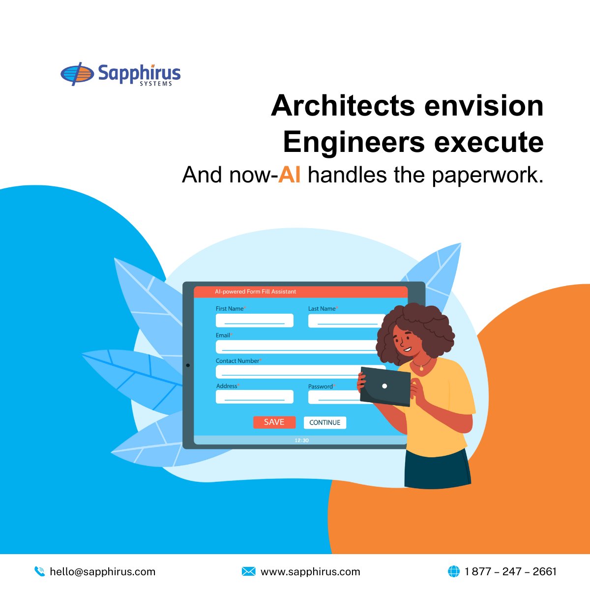 Sapphirus_LLC's tweet image. LLM + NLP
Context-aware autofill 
Private by design

Let AI handle the admin. You build the future.

#AIinConstruction #SmartBidding #FormAutomation #ConstructionTech #SapphirusSystems