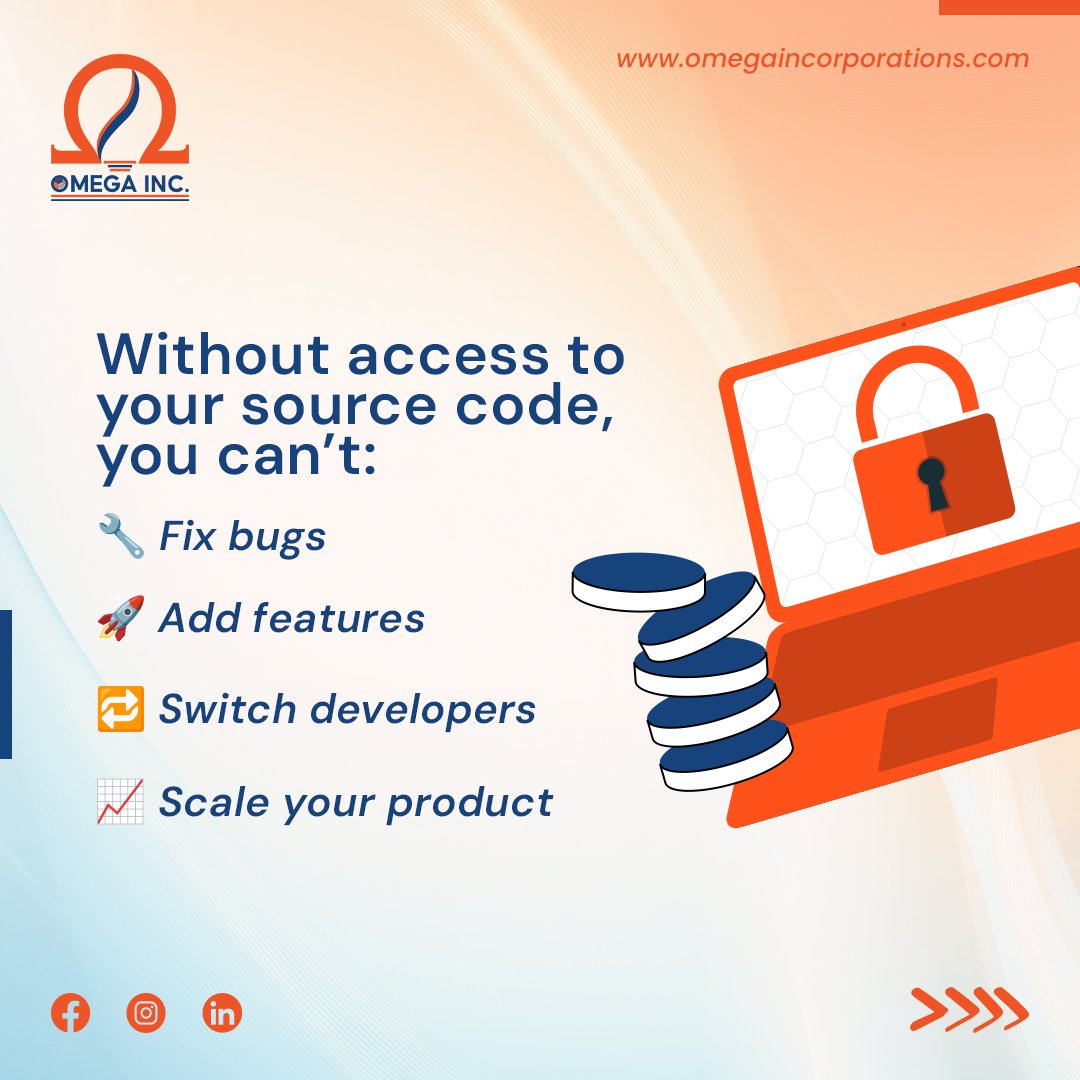 omegainc_1's tweet image. You paid for your platform, but you don’t truly own it without the source code.
No edits. No upgrades. No control.
One agency ghosted = your business paralyzed.
🔗 omegaincorporations.com
#OwnYourCode #StartupAdvice #TechSolutions #Software #BuildToScale #OmegaIncorporations