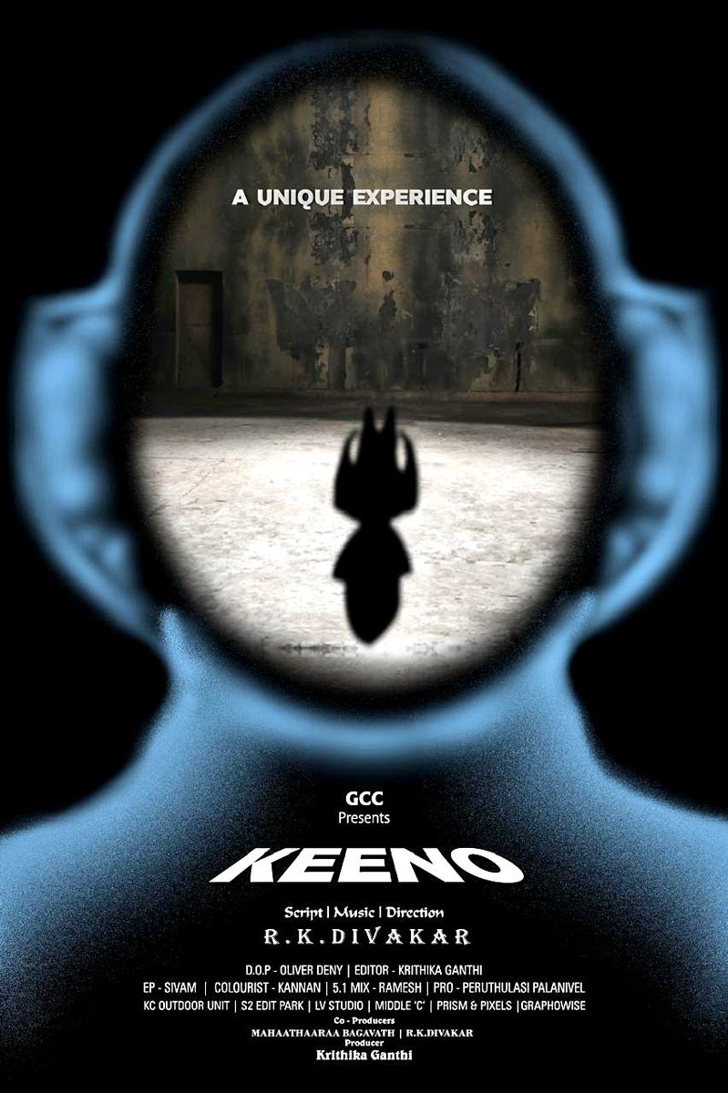 Happy to release the official teaser of KEENO directed and produced by my friends and batch mates of film institute. Wishes to the debut director R. K. Divakar and Producer KrithikaGanthi 
Production house  Ghantharvaa Celluloids Creators 

KEENO MOVIE TEASER 
A GCC Production
