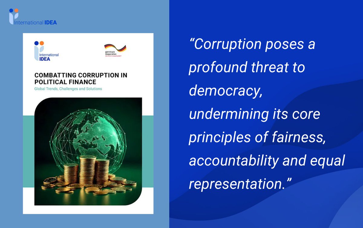 IDEA Publications (@int_idea_pubs) on Twitter photo Most countries regulate #politicalfinance – but loopholes, weak enforcement, and digital threats remain. <a href="/Int_IDEA/">International IDEA</a>'s new report explores how better laws, digital tools, and cooperation can protect #democracy. Read more ➡️ doi.org/10.31752/idea.…
#PoliticalFinance #Transparency Most countries regulate #politicalfinance – but loopholes, weak enforcement, and digital threats remain. <a href="/Int_IDEA/">International IDEA</a>'s new report explores how better laws, digital tools, and cooperation can protect #democracy. Read more ➡️ doi.org/10.31752/idea.…
#PoliticalFinance #Transparency