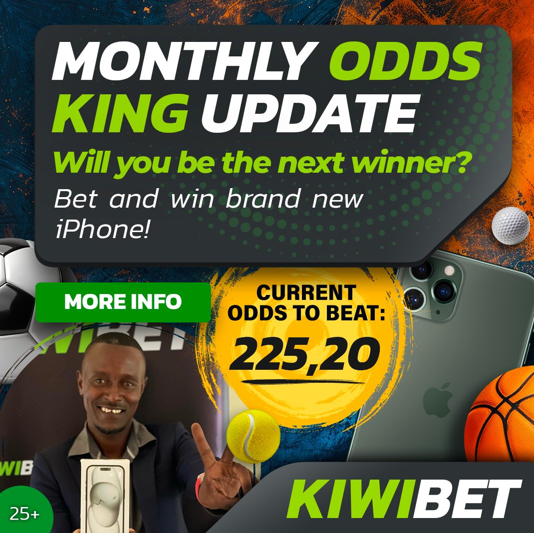 kiwibet_ug's tweet photo. 🔥 MONTHLY ODDS KING – APRIL UPDATE! 🔥
Can you beat 225.20 odds? 💥
Place your bets and win a brand new iPhone – just like last month’s winner! 📱🏆
The higher your winning odds, the better your chance to be crowned the next ODDS KING!

🔎 More info: https://t.co/d9iRnDEq9x

#KiwiBet #OddsKing #AprilChallenge #WinBig #iPhoneGiveaway