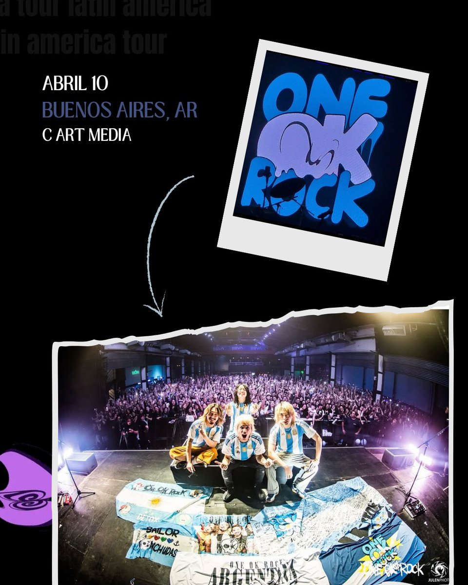 Confira a variação da logo do @oneokrockofficial durante sua passagem pela América do Sul representando a bandeira de cada país.

#ONEOKROCK #OORDETOX