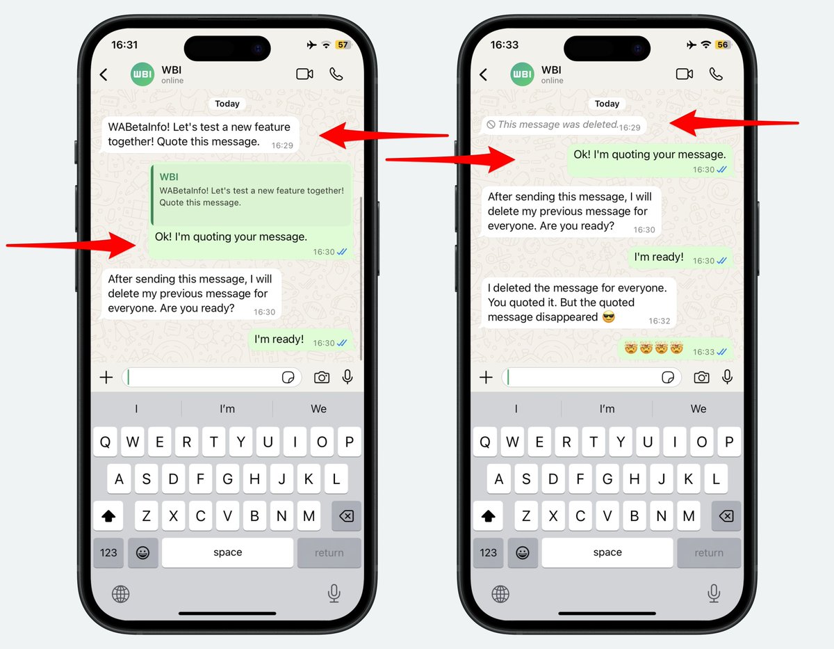 TechVoicenet's tweet image. وأخيراً

واتساب راح تخفي الرسالة اللي حذفتها لو شخص قام بالرد عليها، بالتحديث الأخير.
سابقا كان ممكن تبقى ظاهره اذا احد قرر يرد عليها 😭🫣
