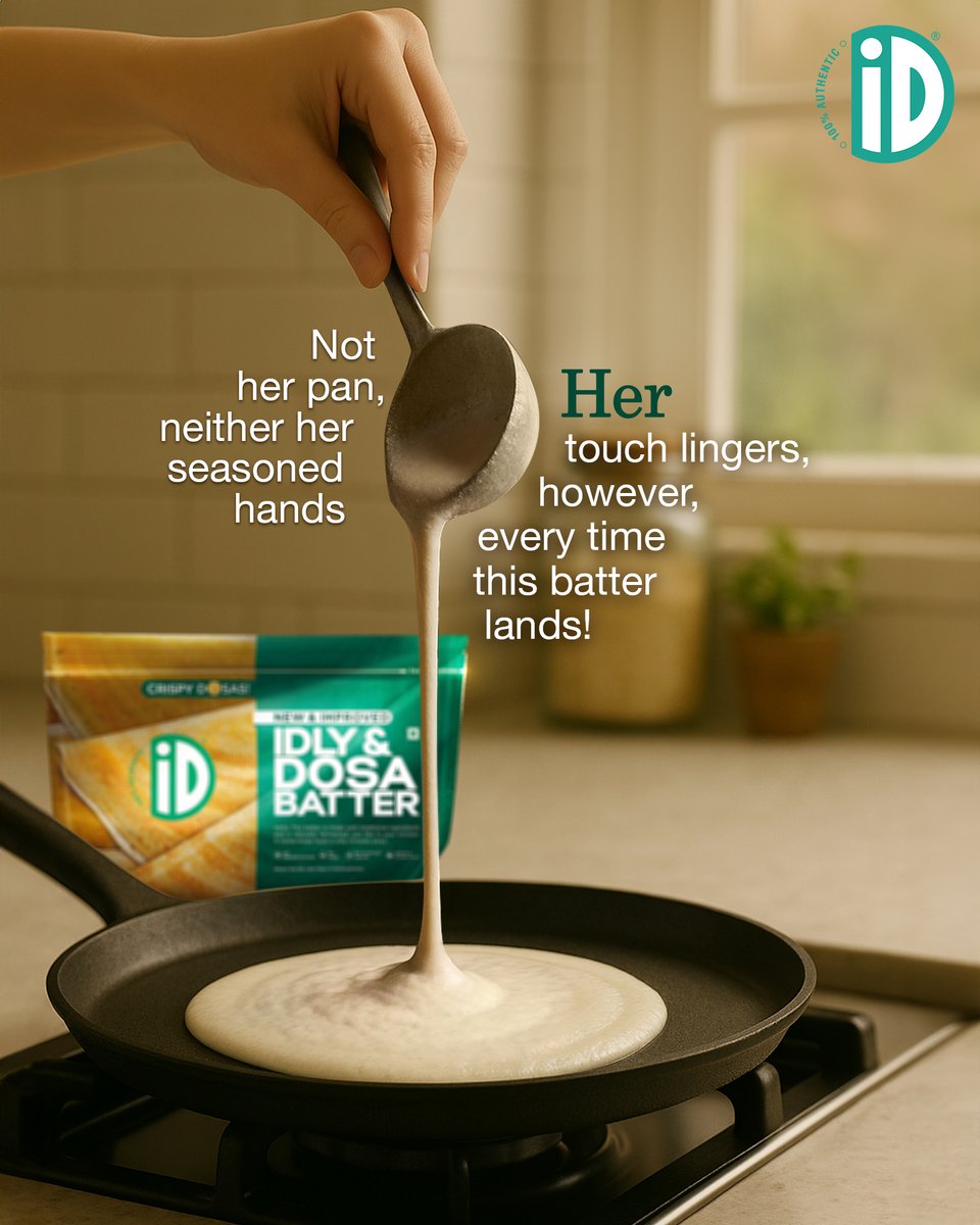 Her hot-hot, crispy-crispy dosa’s aroma took over the kitchen. Today, while she may be far away, the warmth remains.

The same warmth inspired our batter. While she may not have made it, her touch is all over our identity!🤗

#idfreshfood #madewithlove #dosa #dosabatter
