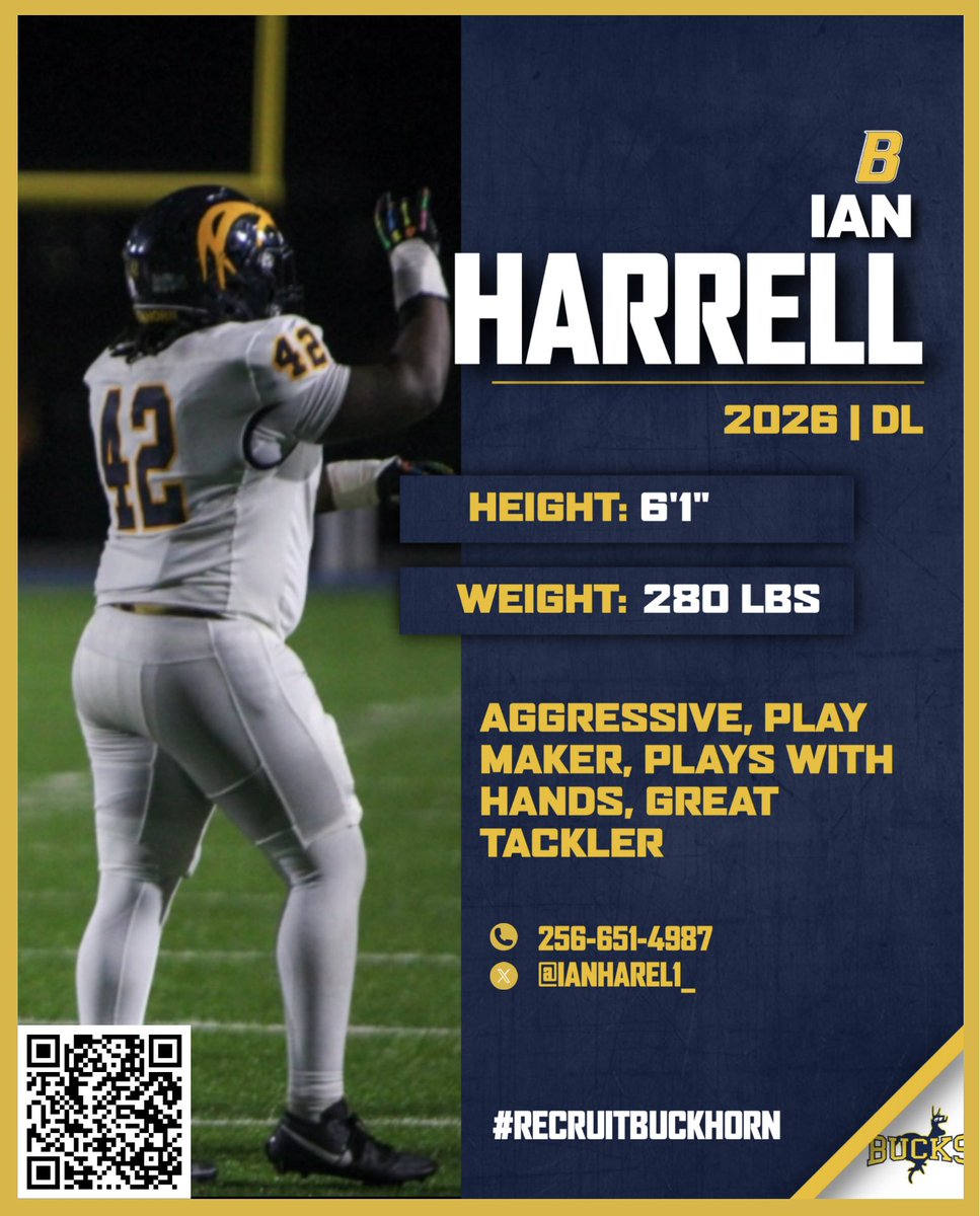 Buckhorn Football (@bucks_football1) on Twitter photo Ian Harrell - <a href="/IanHarrell1_/">Ian Harrell⚠️</a>
🎥 ➡️ hudl.com/profile/176427…
🗃️➡️ buckhornrecruiting.com/team-members/i…
#beELITE | <a href="/RecruitBuckhorn/">Buckhorn Football Recruiting</a> Ian Harrell - <a href="/IanHarrell1_/">Ian Harrell⚠️</a>
🎥 ➡️ hudl.com/profile/176427…
🗃️➡️ buckhornrecruiting.com/team-members/i…
#beELITE | <a href="/RecruitBuckhorn/">Buckhorn Football Recruiting</a>
