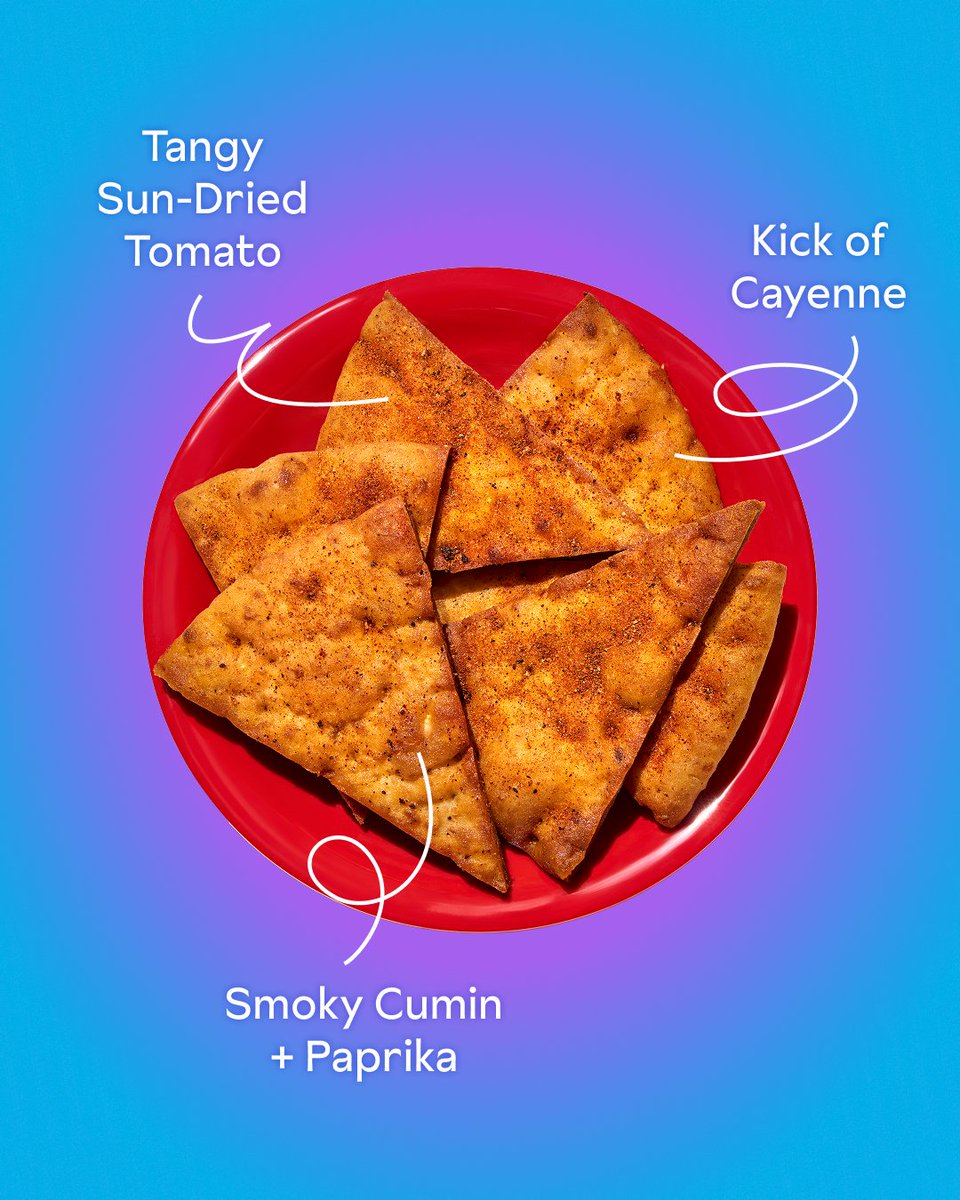 cava's tweet image. It’s time to spice up snack time with our new Hot Harissa Pita Chips 👀🔥
With a hint of heat and a lot of flavor, our classic pita chips just met their spicy twin flame. Now available for a limited time in all CAVA restaurants.