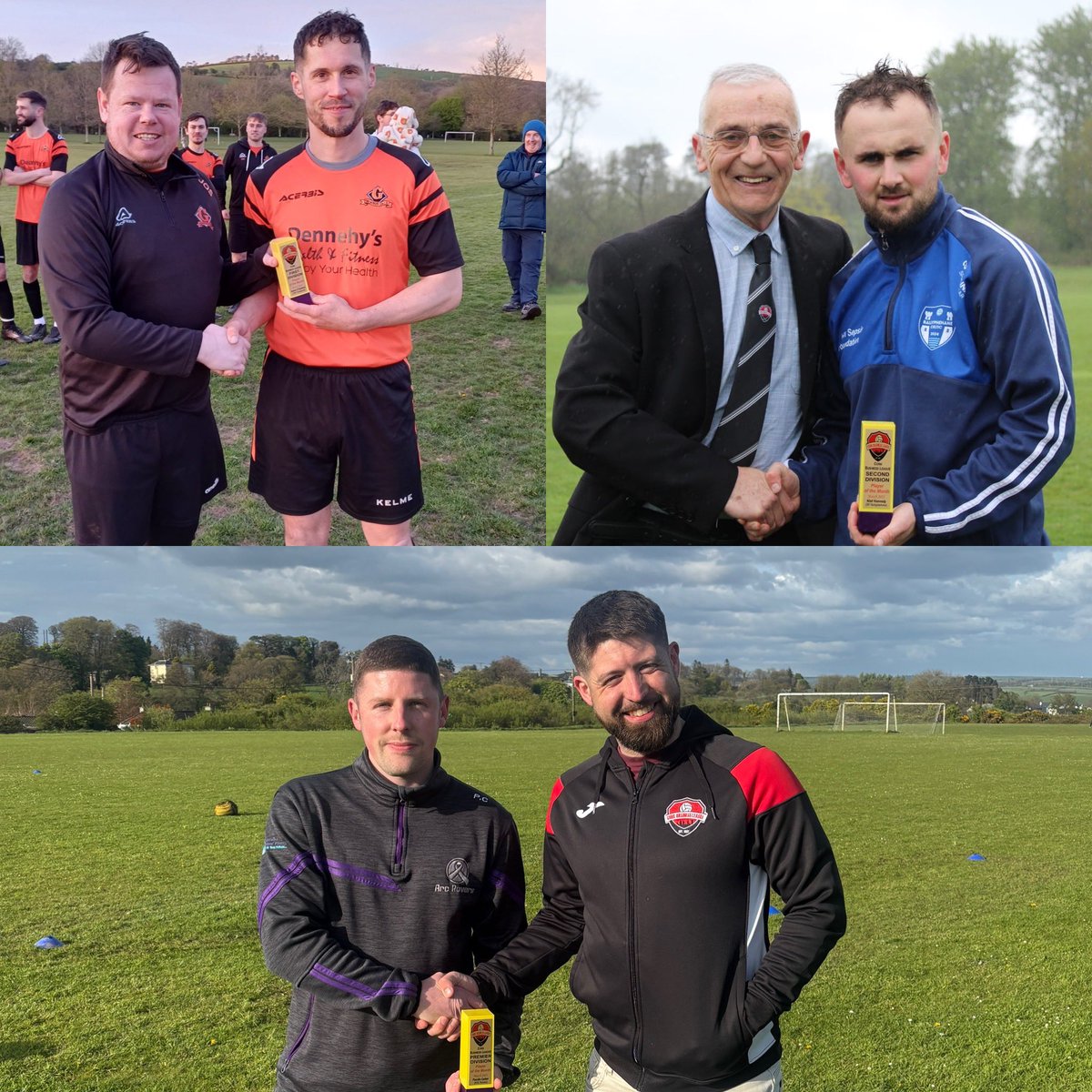 Congrats to all our Player of the Month Winners for March!

📸 Left: Jamie O’Sullivan (CBL) &amp; Aaron O’Sullivan (DHF Grangevale).
Right: Finbarr Buckley (CBL) &amp; Niall Kennedy (ISF Ballyphehane Celtic)
Bottom: Paudie Cotter (ARC Rovers) &amp; Peter Travers (CBL)
