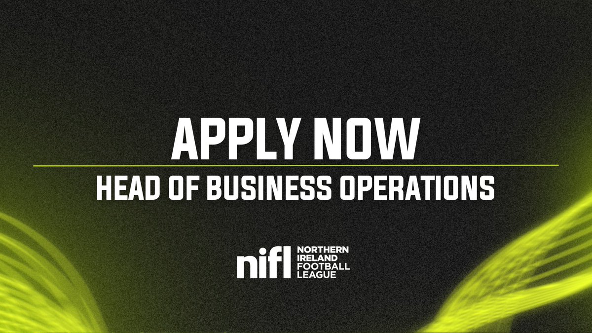 📣 𝗪𝗲 𝗮𝗿𝗲 𝗵𝗶𝗿𝗶𝗻𝗴 📣

💼 We are seeking an experienced and strategic Head of Business Operations to play a key leadership role within the organisation.

Read more and apply here: nifootballleague.com/careers/