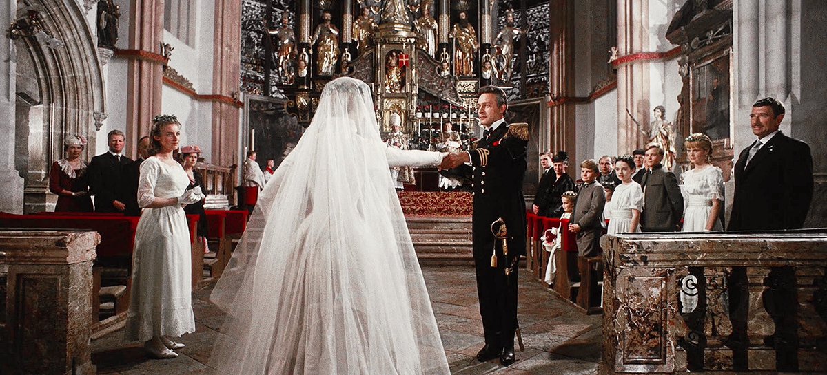 mariasrainer's tweet photo. On April 23, 1964 scenes 59 &amp; 61 of “The Sound of Music”, aka the wedding sequences, were filmed at Mondsee’s Basilica of St. Michael just outside of Salzburg, Austria. 

Funnily enough, the bishop who married the characters in that scene was a real bishop. https://t.co/np0fykvHdZ