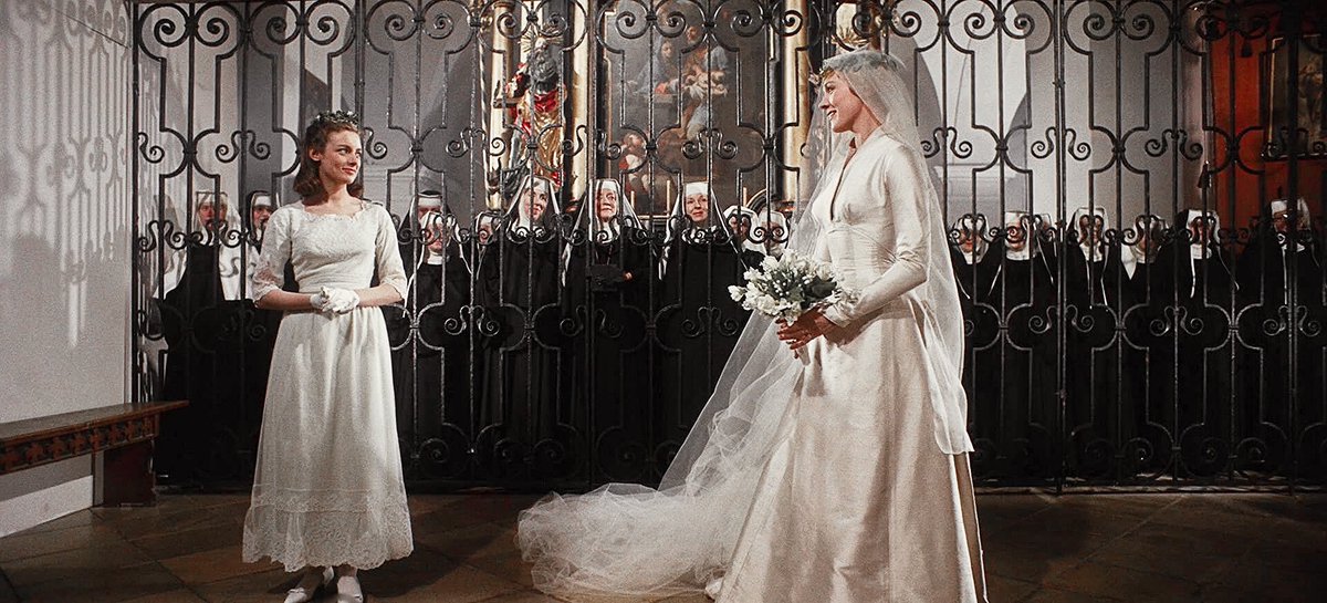 mariasrainer's tweet photo. On April 23, 1964 scenes 59 &amp; 61 of “The Sound of Music”, aka the wedding sequences, were filmed at Mondsee’s Basilica of St. Michael just outside of Salzburg, Austria. 

Funnily enough, the bishop who married the characters in that scene was a real bishop. https://t.co/np0fykvHdZ
