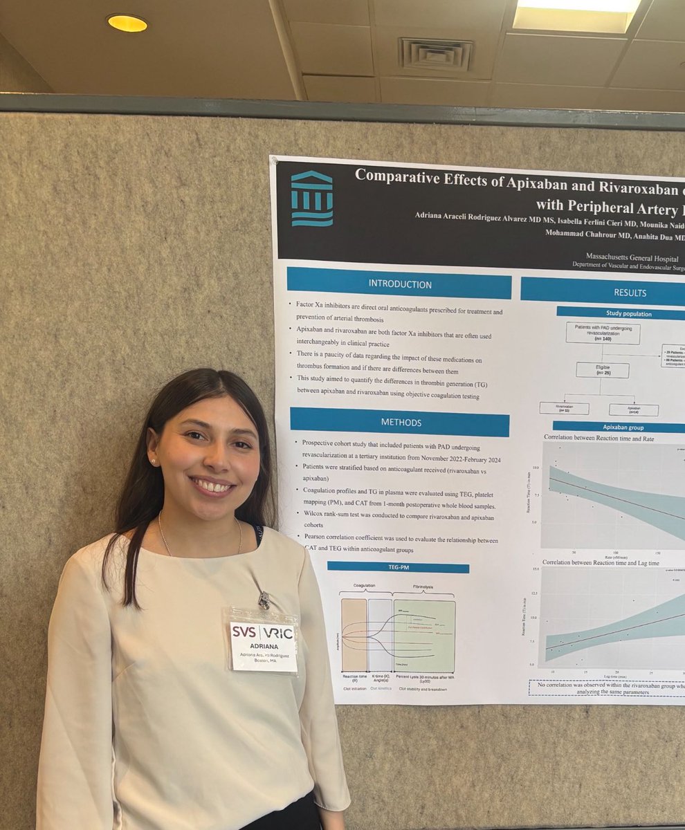 Isabella Ferlini Cieri, MD (@isabella_cieri) on Twitter photo I would like to congratulate my lab teammate <a href="/AdrianaR99566/">Adriana Rodriguez Alvarez</a> for her incredible poster presentation at VRIC!! You did an amazing job as always! Dr. Dua's Coagulation Lab, <a href="/harvardmed/">Harvard Medical School</a> , <a href="/MGHSurgery/">Mass General Surgery</a>, <a href="/AnahitaDua/">Anahita Dua MD MS MBA FACS</a>, <a href="/MGHVascular/">Mass General Vascular</a>. I would like to congratulate my lab teammate <a href="/AdrianaR99566/">Adriana Rodriguez Alvarez</a> for her incredible poster presentation at VRIC!! You did an amazing job as always! Dr. Dua's Coagulation Lab, <a href="/harvardmed/">Harvard Medical School</a> , <a href="/MGHSurgery/">Mass General Surgery</a>, <a href="/AnahitaDua/">Anahita Dua MD MS MBA FACS</a>, <a href="/MGHVascular/">Mass General Vascular</a>.
