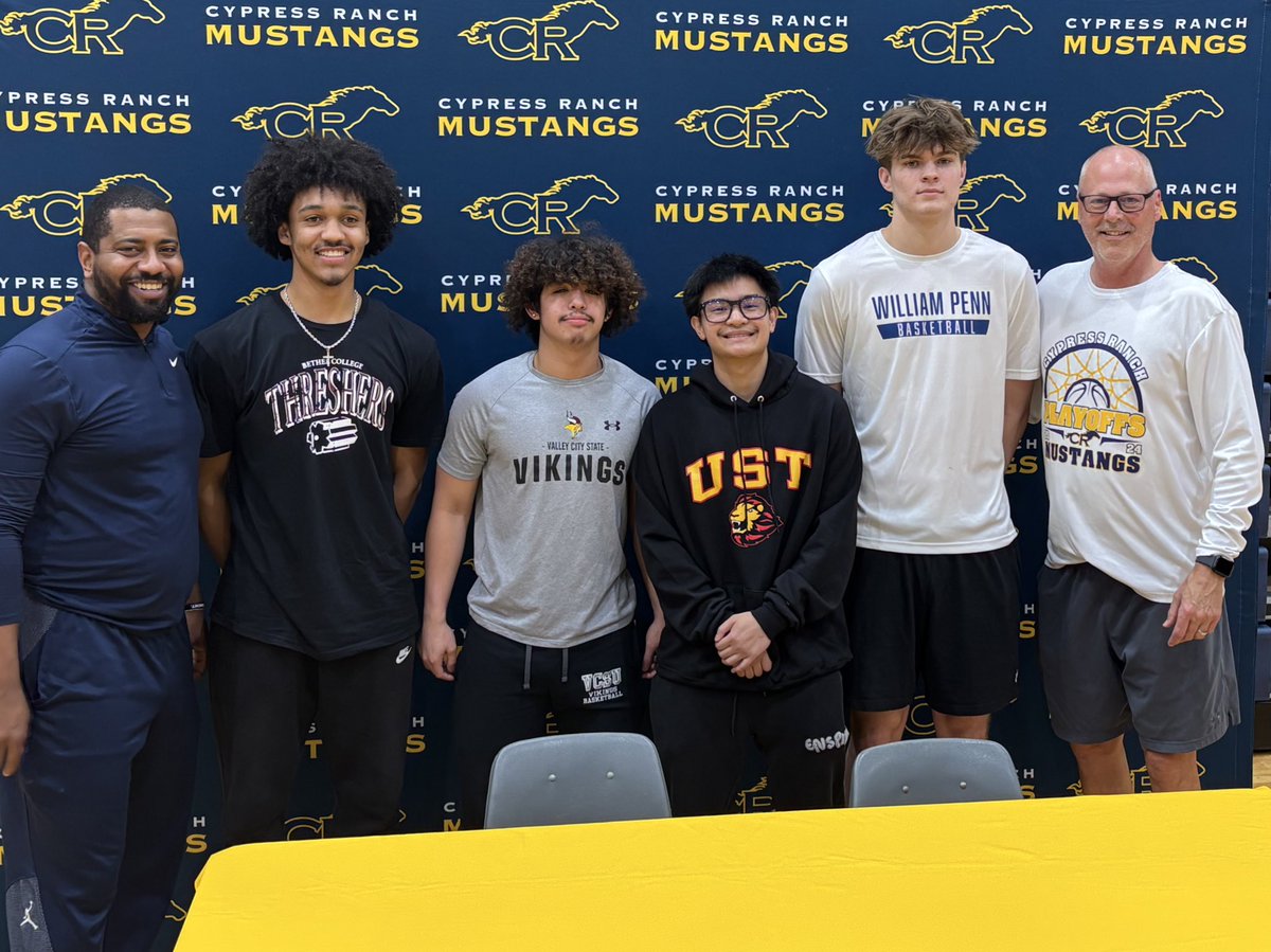 CyRanch B Basketball (@cyranchbhoops) on Twitter photo These guys moving on to the next level. Proud of the hard work, dedication they put in to help continue to build our culture. Congratulations β€οΈ
<a href="/JordanPape7/">Jordan Pape</a> <a href="/WPUBasketball/">William Penn Menβs Basketball</a>
<a href="/donovanbrowne1/">Donovan Browne</a> <a href="/threshersmbb/">Bethel Basketball</a>
<a href="/tylerscheetz3/">tyler scheetz</a> <a href="/VCSU_MBB/">VCSU Mens Basketball</a>
<a href="/markenstein3d/">Mark Alexander Brillo</a> <a href="/USTAthletics/">UST Athletics</a>
<a href="/CFISDAthletics/">CFISDAthletics</a> These guys moving on to the next level. Proud of the hard work, dedication they put in to help continue to build our culture. Congratulations β€οΈ
<a href="/JordanPape7/">Jordan Pape</a> <a href="/WPUBasketball/">William Penn Menβs Basketball</a>
<a href="/donovanbrowne1/">Donovan Browne</a> <a href="/threshersmbb/">Bethel Basketball</a>
<a href="/tylerscheetz3/">tyler scheetz</a> <a href="/VCSU_MBB/">VCSU Mens Basketball</a>
<a href="/markenstein3d/">Mark Alexander Brillo</a> <a href="/USTAthletics/">UST Athletics</a>
<a href="/CFISDAthletics/">CFISDAthletics</a>