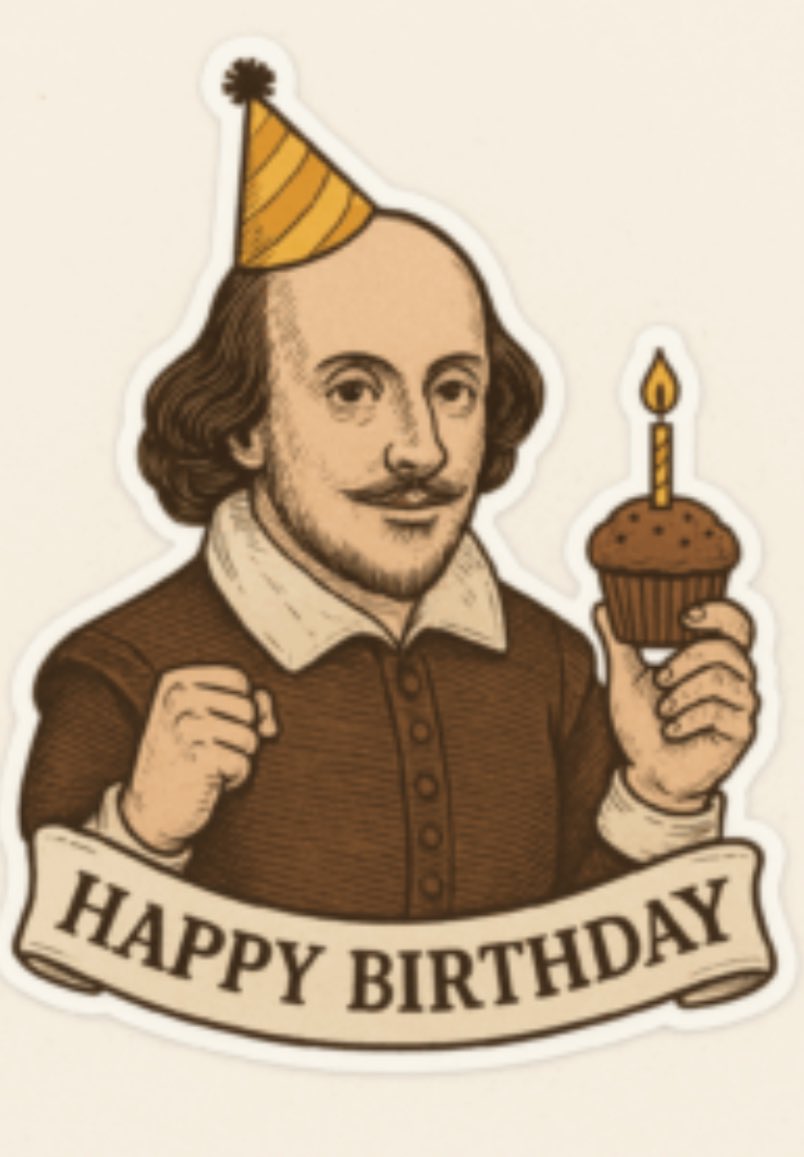 Happy Birthday to the one and only William Shakespeare! Celebrate by reading one of his plays or watching a modern adaptation or an adaptation pop culture twist. Either way, celebrate the day! #shakespearesbirthday #theshake <a href="/The_Globe/">Shakespeare’s Globe</a>