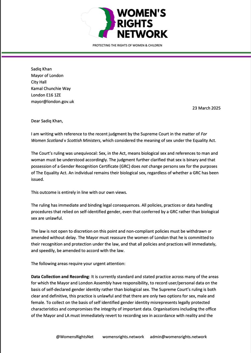 WRN_London's tweet photo. On our launch day (hello world!) WRN has written to the @MayorofLondon  asking for urgent attention to his office's: 

- Data Collection and Recording 
- Service Provision, Policies and Facilities Access 

Neither the Mayor nor the GLA are legally compliant with the EA 2010. https://t.co/KeyUynjweo