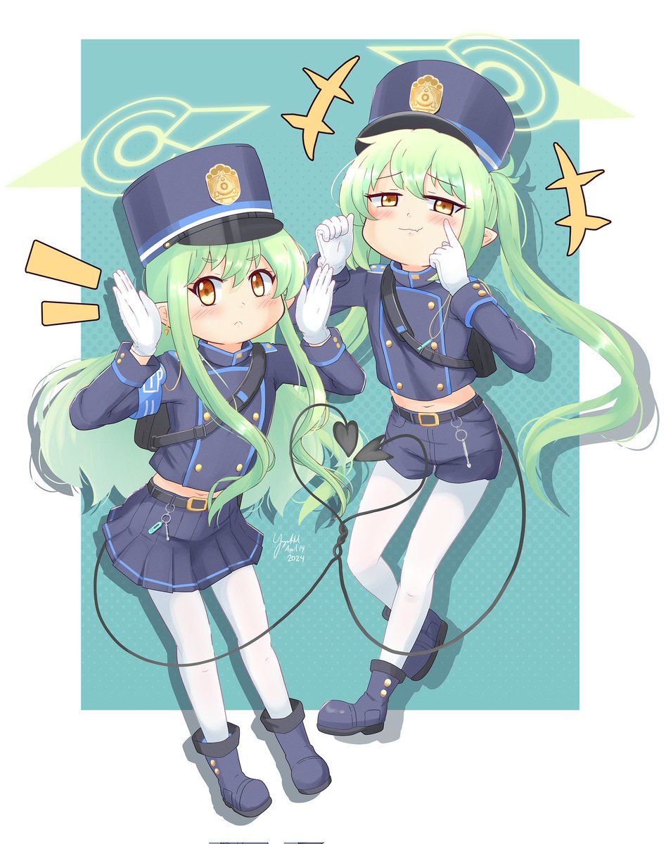 YogurtTweet's tweet photo. Hikari and Nozomi! 🚂💨 

#ブルアカ https://t.co/nq0tl6xqRf