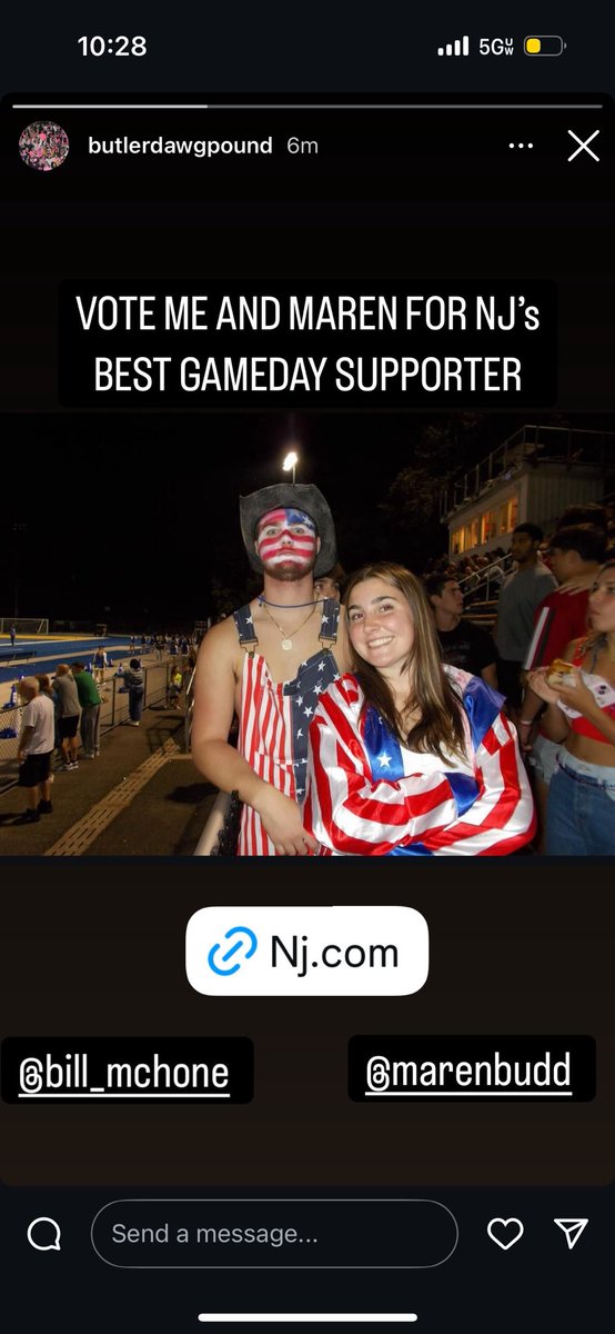 Head over to nj.com and vote for Billy and Maren as best game day supporters!

nj.com/highschoolspor…