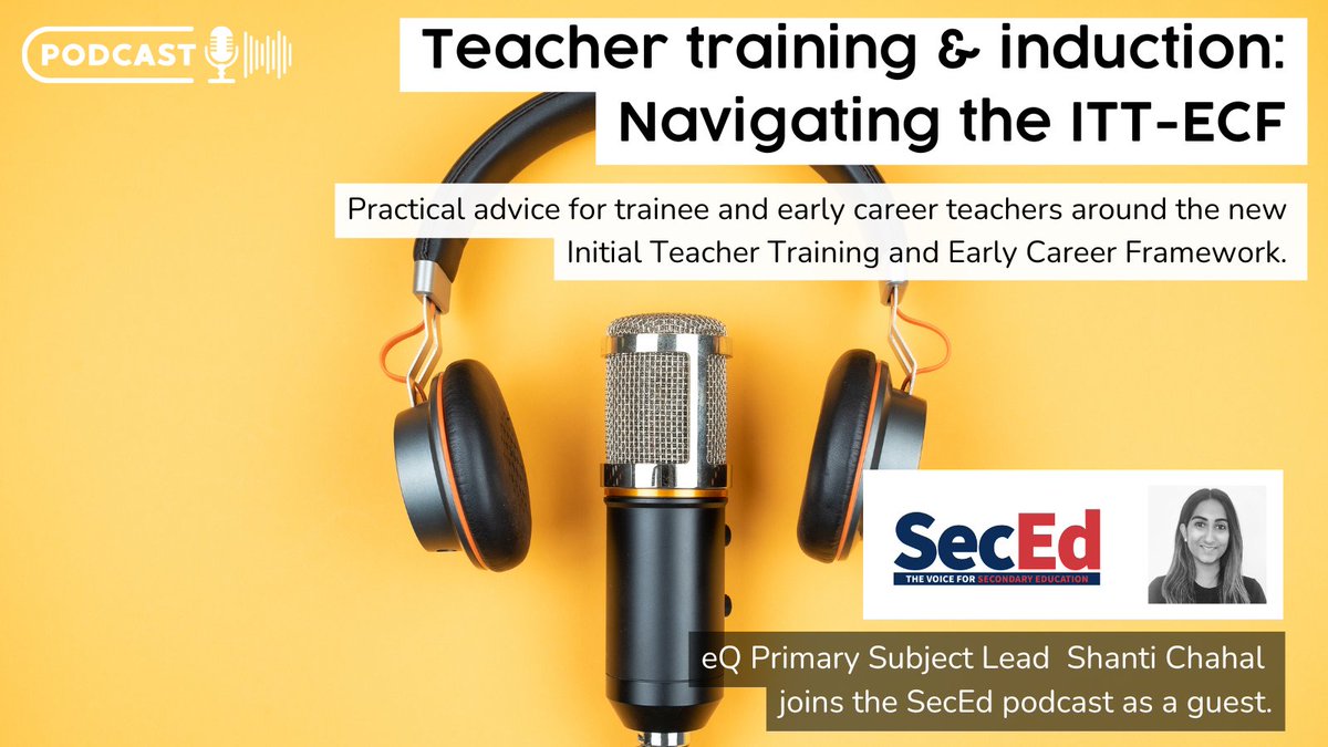 e_qualitas's tweet image. 🎙️The SecEd Podcast: Navigating Teacher Training &amp;amp; Induction

EQ Primary Subject Lead Shanti Chahal shares insights on ITT, ECF &amp;amp; supporting new teachers.

(Link in replies)

#TeacherTraining  #ECTsupport @SecEd_Education