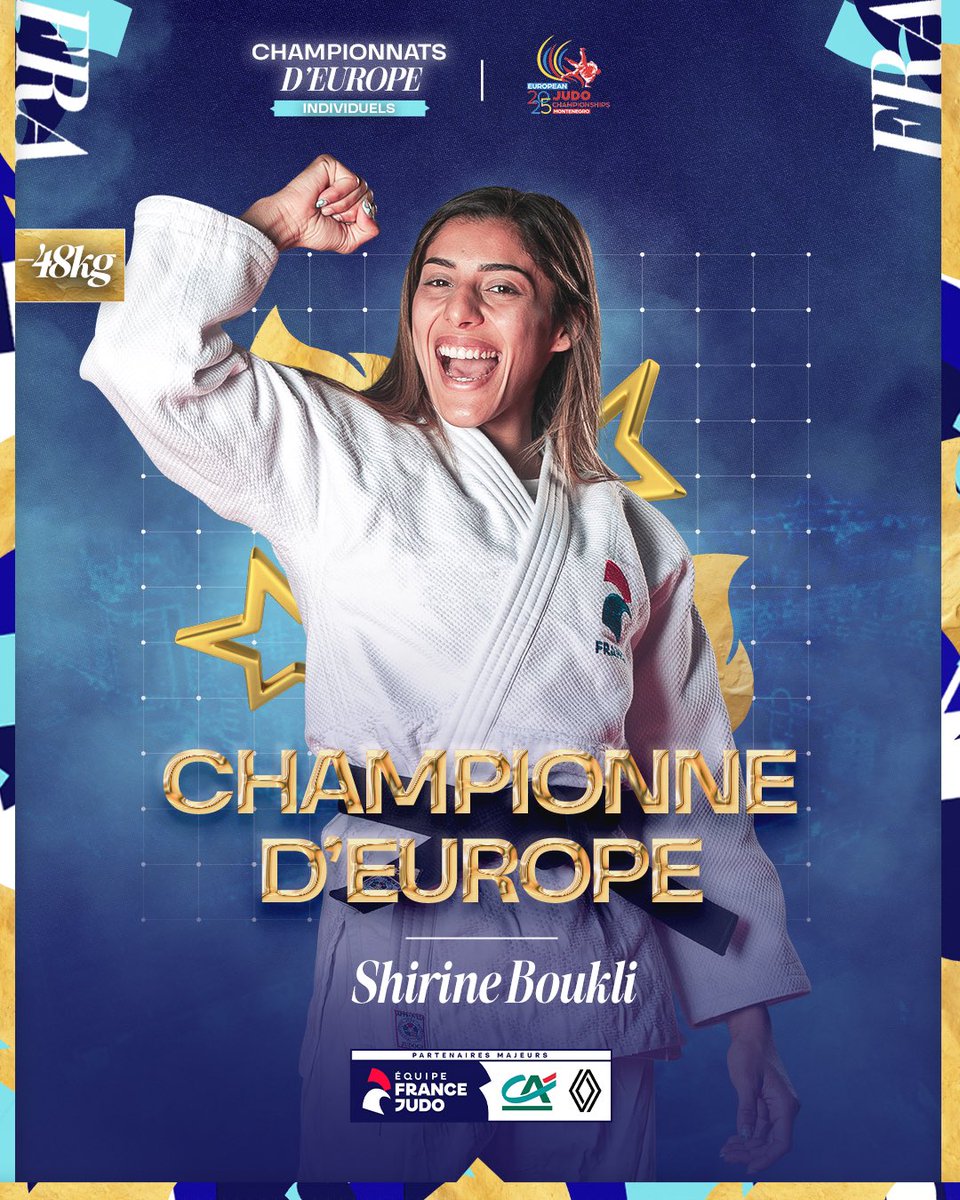 QUADRUPLE CHAMPIONNE D’EUROOOPE 🏆🌏

Pour sa quatrième participation aux championnats d’Europe, Shirine Boukli remporte sa finale et est sacrée championne d’Europe pour la quatrième fois ! 😮‍💨💪

Taux de victoire : 100% ⚡️

BRAVO SHISHOU !! 👏👏

#JudoPodgorica2025