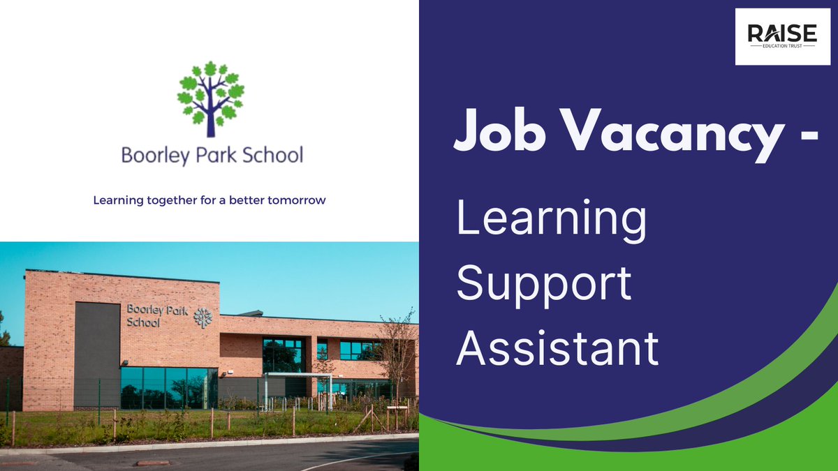 raise_recruit's tweet image. As a growing school we have an exciting opportunity for a Learning Support Assistant to join our team.
mynewterm.com/jobs/147066/ED…
#LearningSupportAssistant #TeachingAssistant #SchoolSupportStaff #JobVacancy