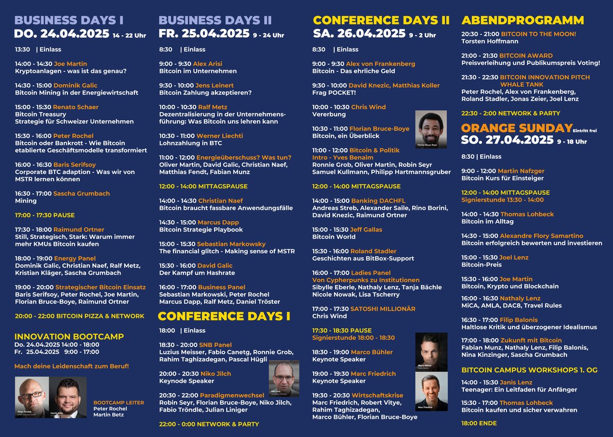 Letztes Jahr das erste Mal bei der <a href="/Swissbitcoincon/">Swiss Bitcoin Conference</a> - dieses Jahr als Speaker &amp; Moderator mit dabei 🔥

Ich freue mich riesig - morgen geht's endlich los 🚀
Und ihr dürft gespannt sein, was Bitcoin mit Führung zu tun hat 😜

Noch kein Ticket? 
🎟️swiss-bitcoin-conference.com